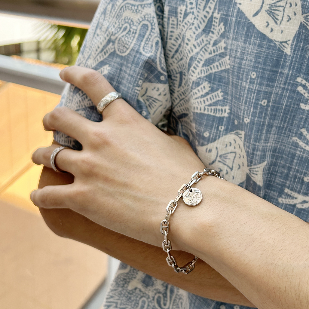 ハワイアンジュエリー jewelry ブレスレット 太陽 ラリマー レディース メンズ シルバー925 天然石 プレゼント ギフト 太陽の象徴とハワイアンジュエリーで仕立てる天然石ブレスレット「Pono